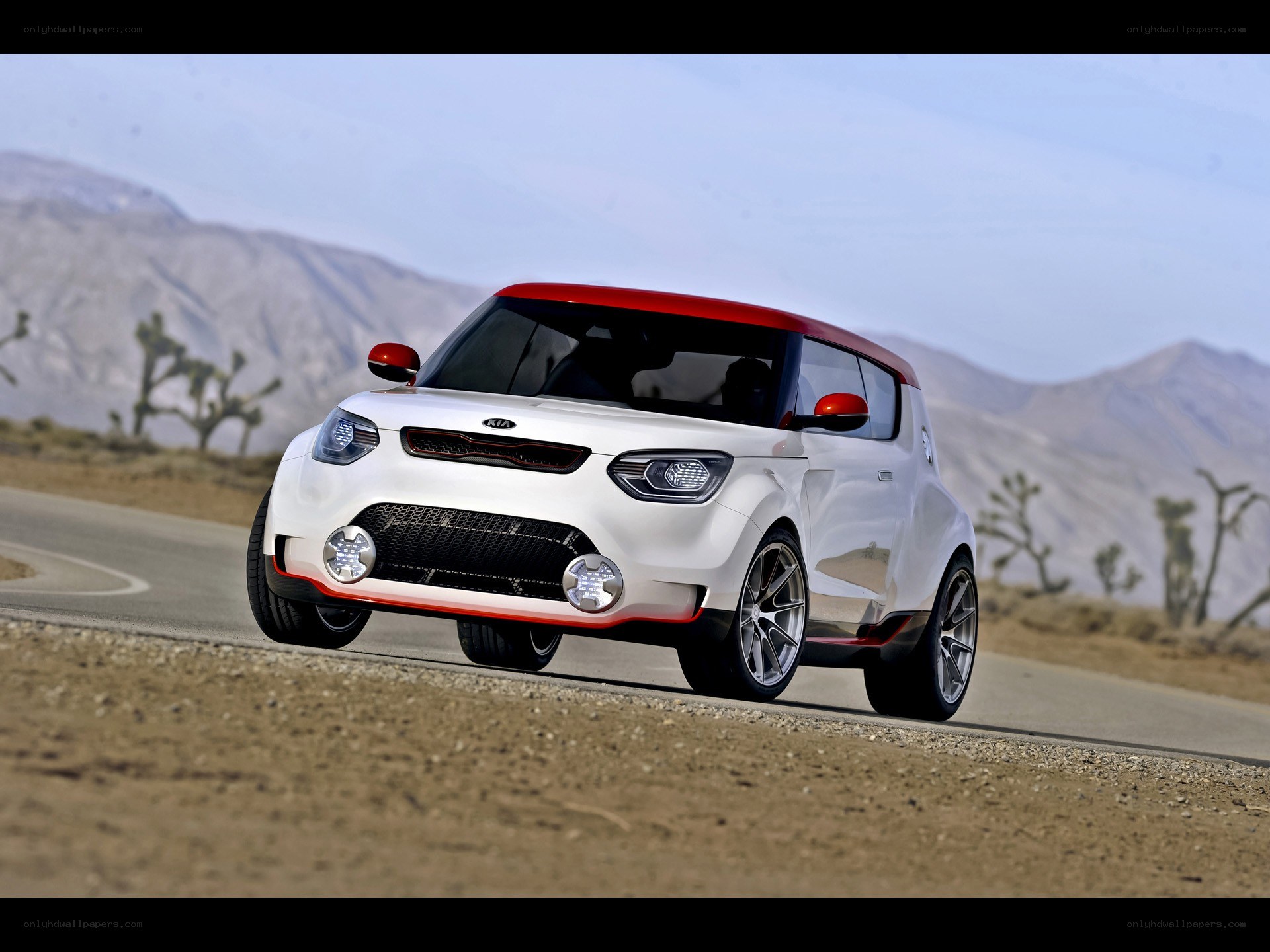 White and red Kia concept car