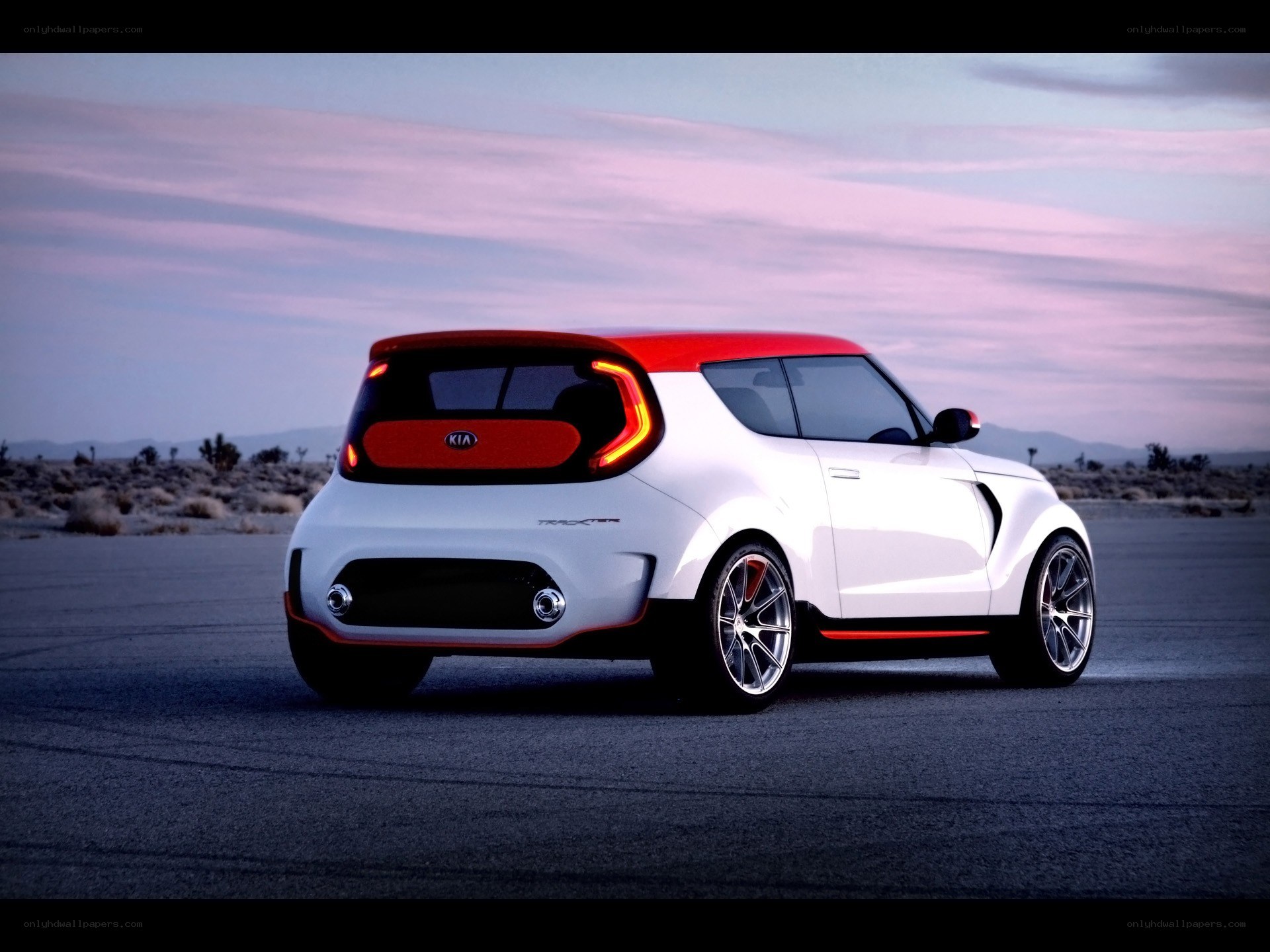White and red Kia concept car