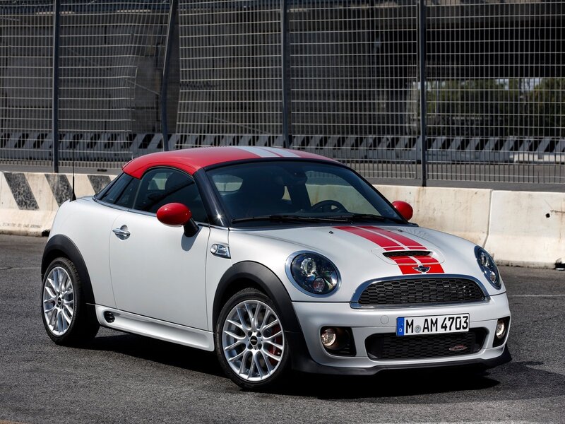 White and Red Mini Cooper — Neutral