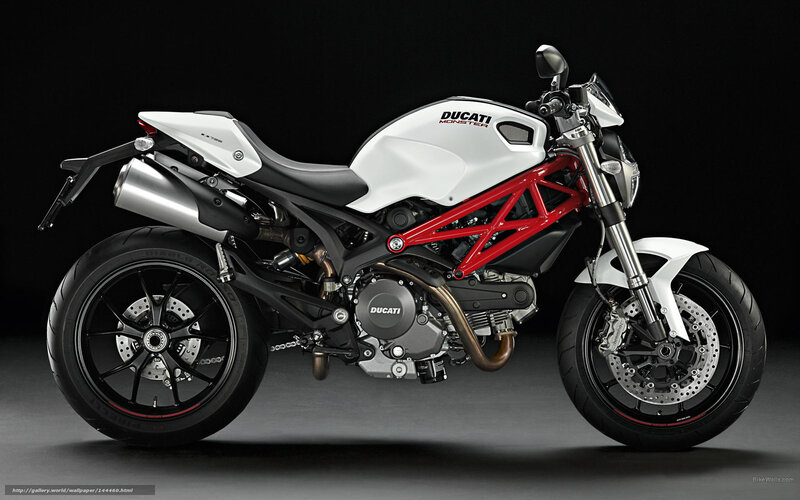 White and Red Motorcycle — Dramatic, Photograph