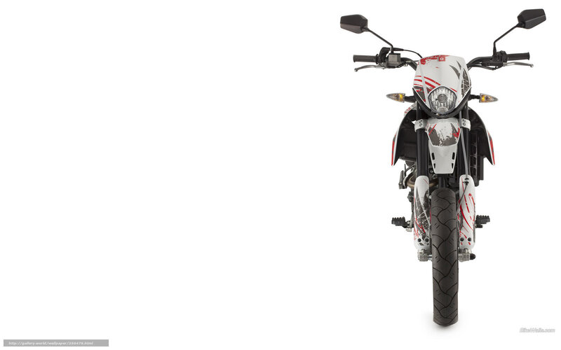 white and red motorcycle front view