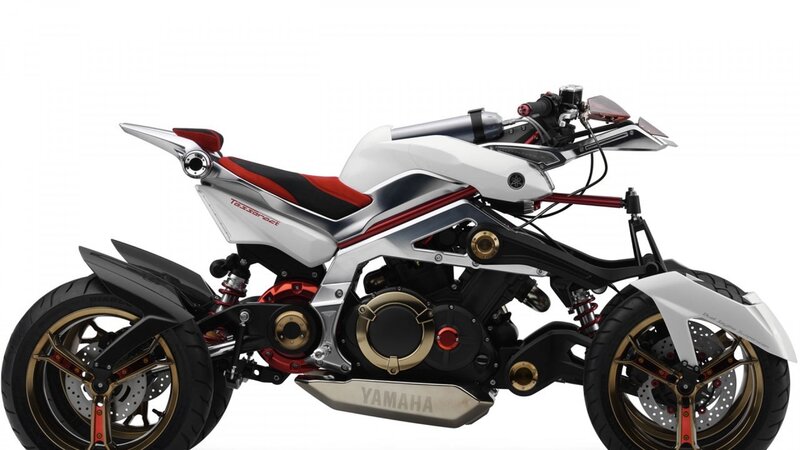 White and Red Motorcycle — Neutral, 3d Render, Seat, Engine