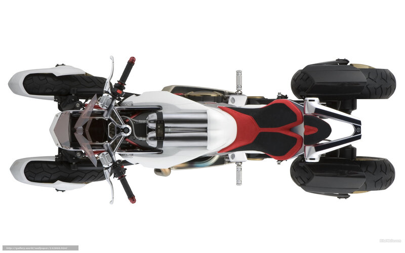 White and Red Motorcycle — Neutral, 3d Render, Seat