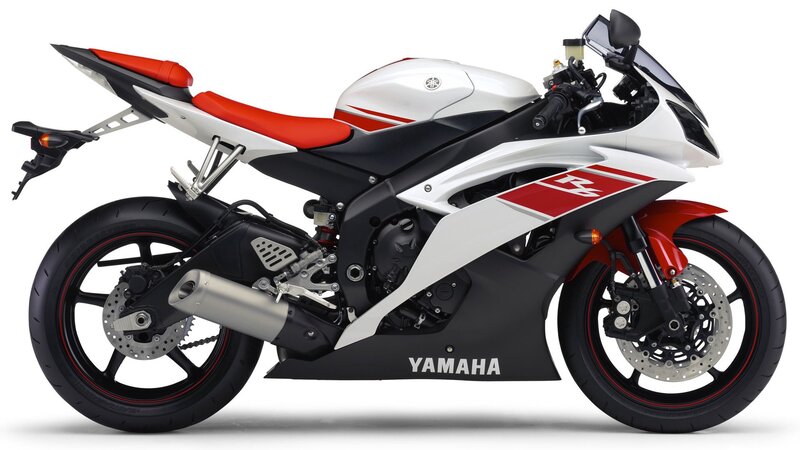 White and Red Motorcycle — Neutral, Exhaust