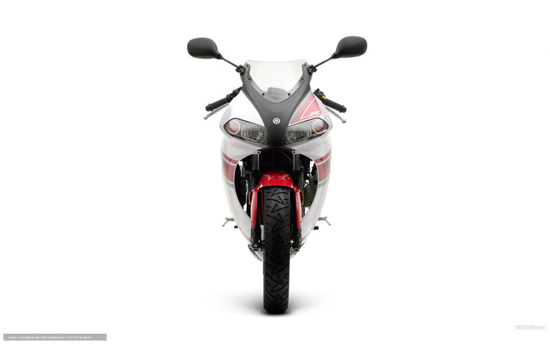 White and Red Motorcycle — Neutral, Photograph, Mirror