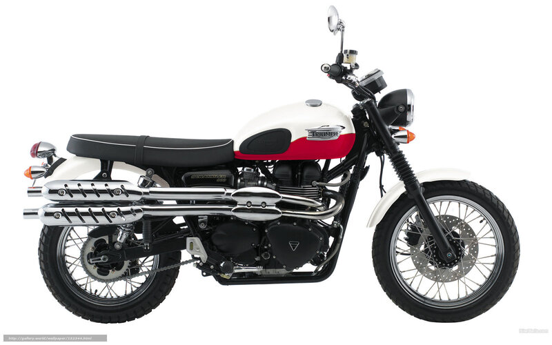 White and Red Motorcycle — Neutral, Photograph, Seat, Exhaust Pipes