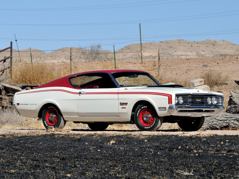 White and Red Muscle Car