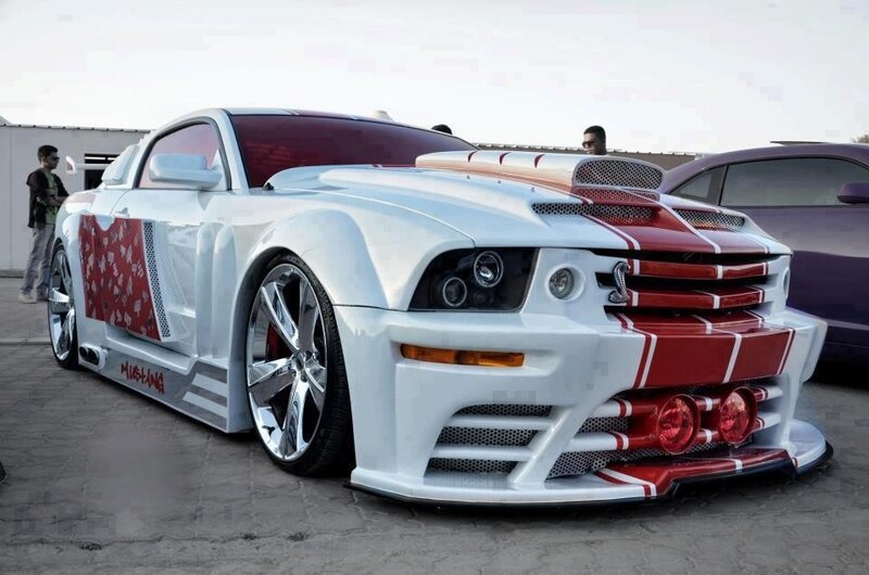 White and Red Mustang — Showcase