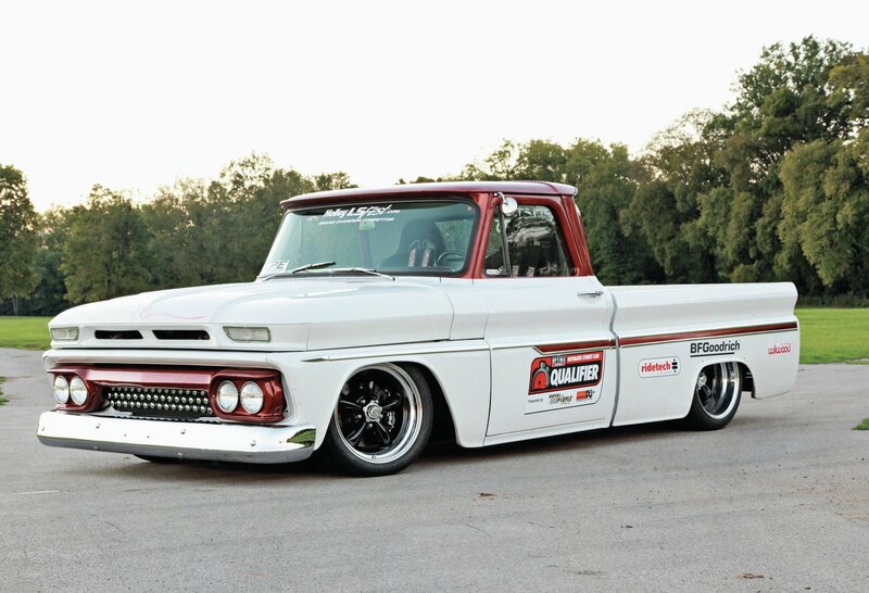 White and Red Pickup Truck — Calm