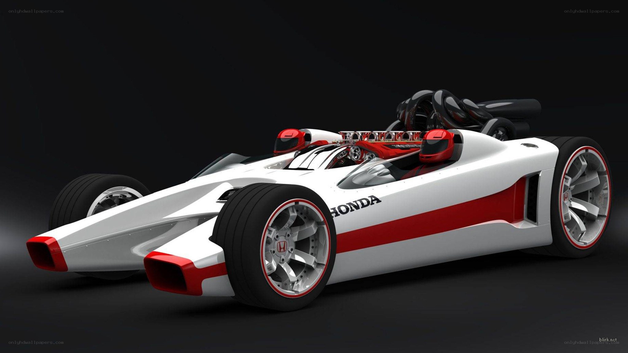white and red race car
