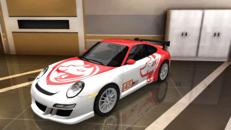 White and Red Race Car — Neutral