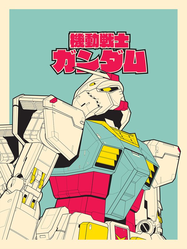 White and Red Robot — Teal