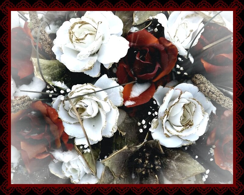 White and Red Roses — Festive
