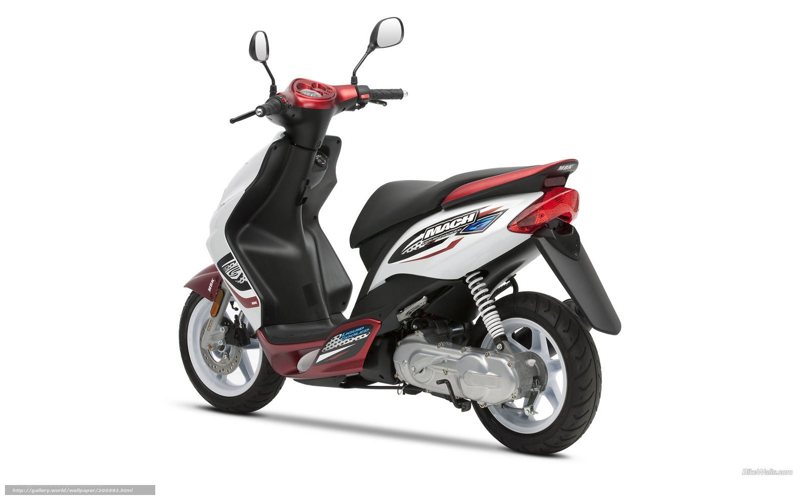 white and red scooter