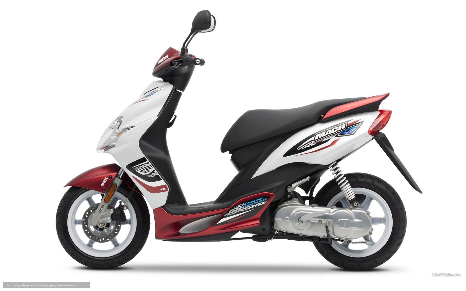 white and red scooter