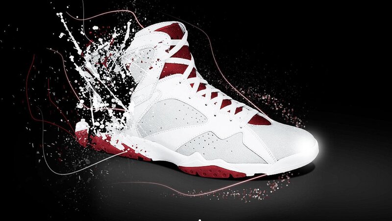 White and Red Sneaker — Dramatic