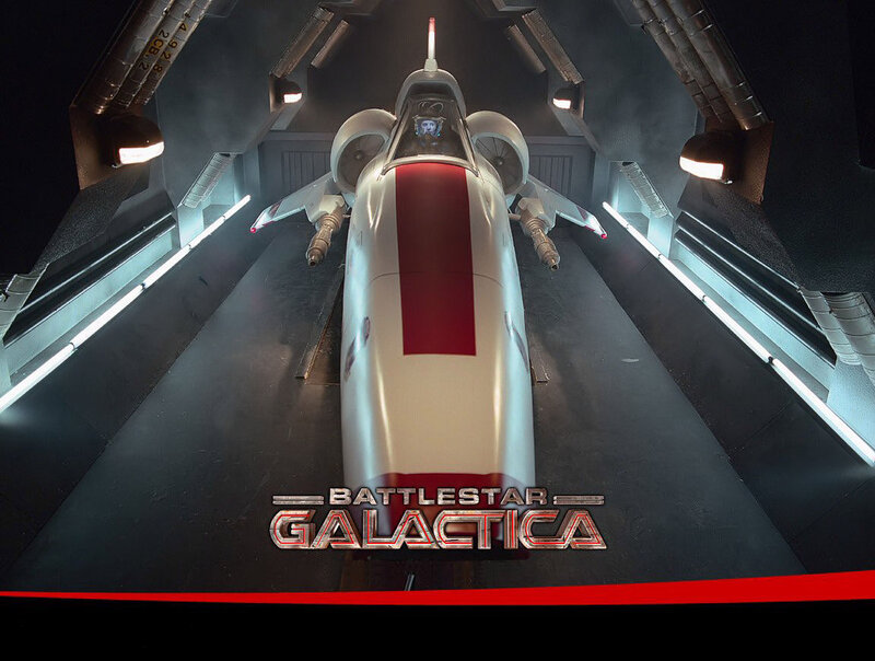 White and Red Spaceship — Dramatic, 3d Render