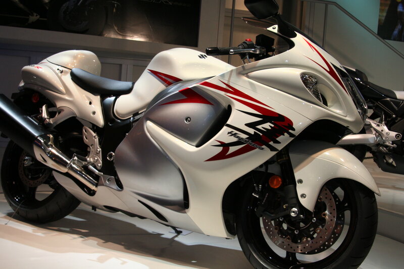 White and red sport motorcycle