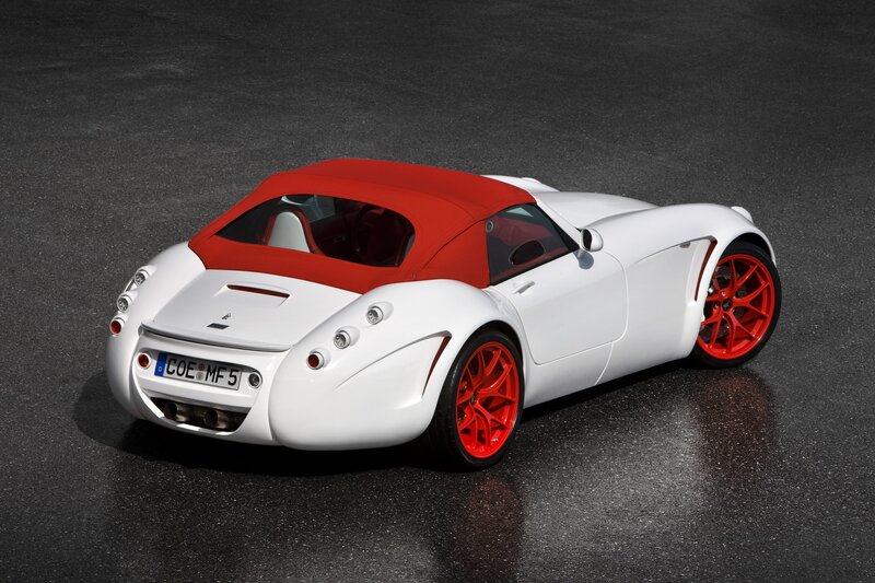 White and red sports car