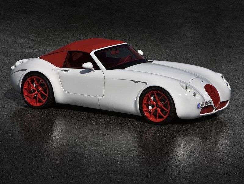 white and red sports car