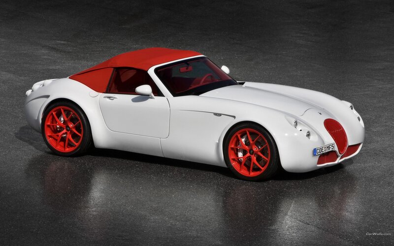 white and red sports car
