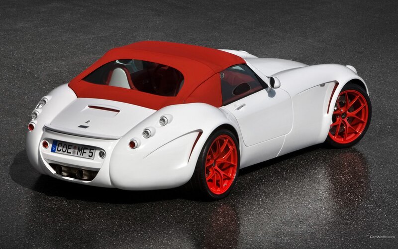 white and red sports car