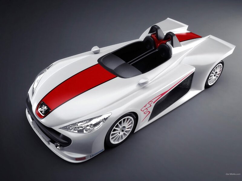 white and red sports car