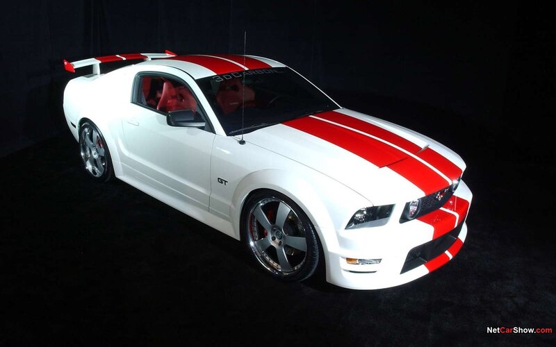 White and Red Sports Car — Dramatic