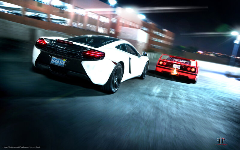 White and Red Sports Cars — Dynamic