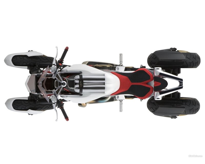 white and red three-wheeled motorcycle