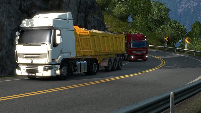 White and Red Trucks