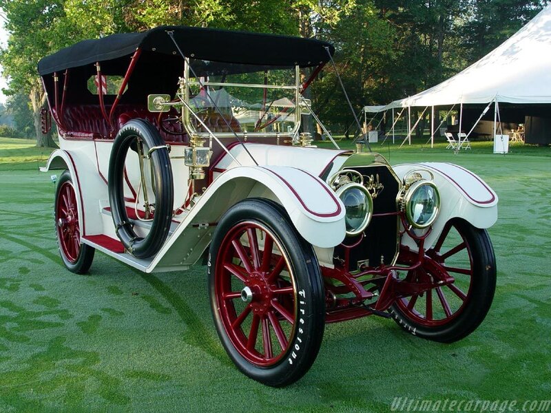White and Red Vintage Car