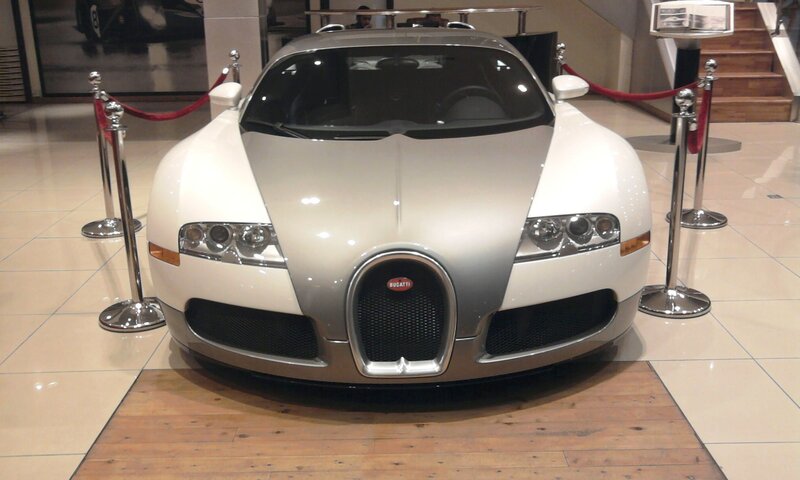 White and Silver Bugatti