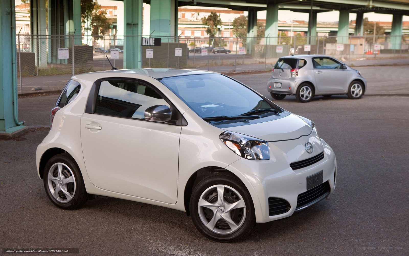 White and silver compact cars