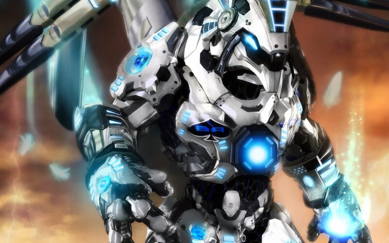 White and Silver Mech