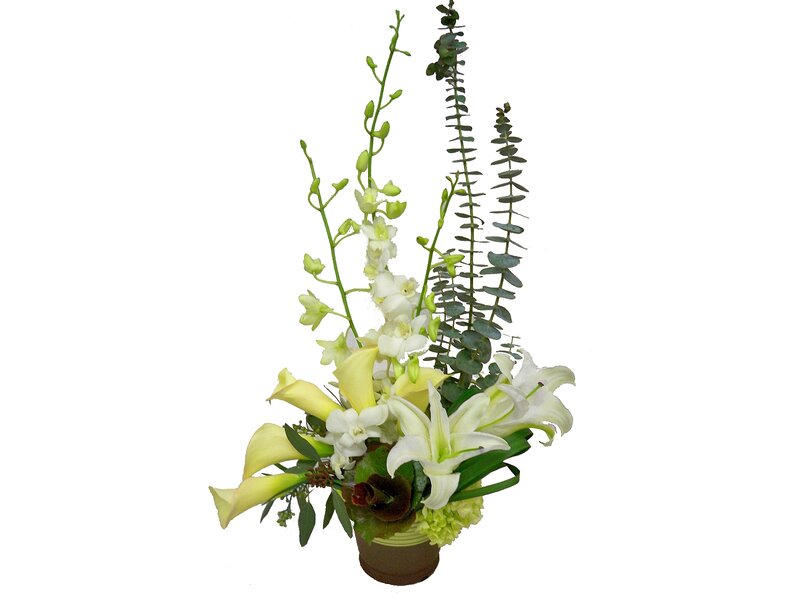 White and Yellow Flower Arrangement