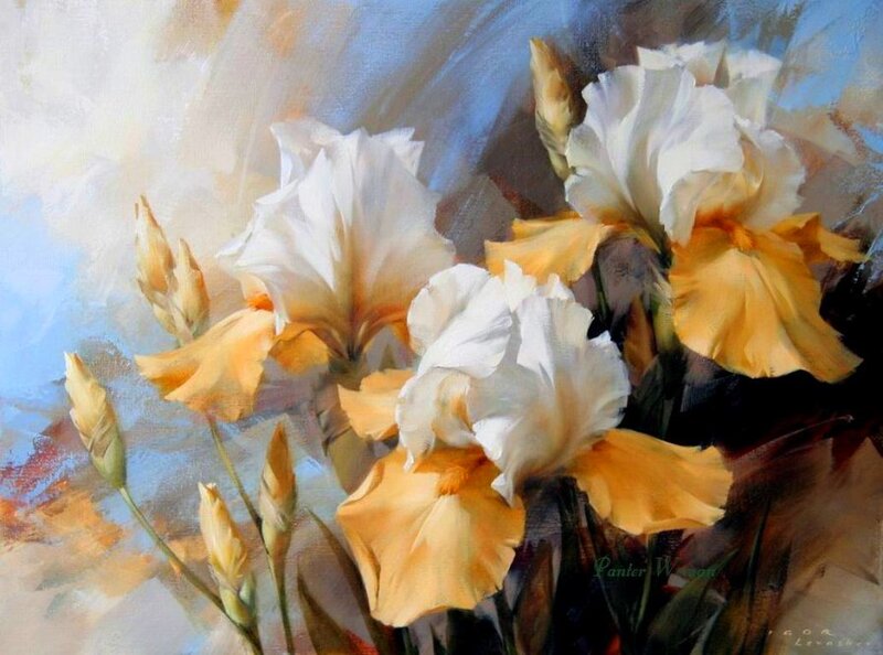 White and Yellow Irises