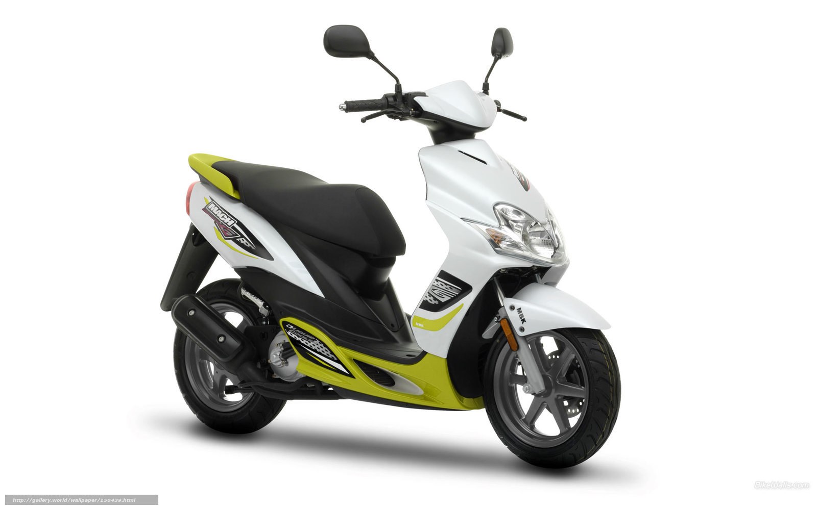 white and yellow scooter