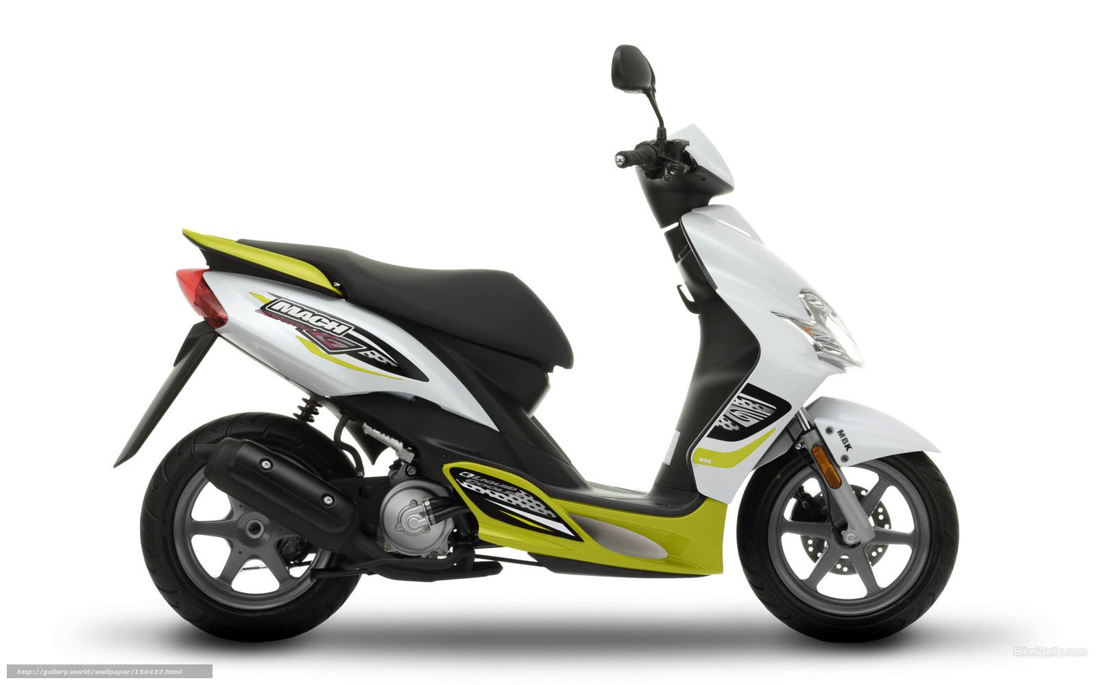white and yellow scooter