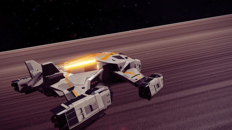 White and Yellow Spaceship