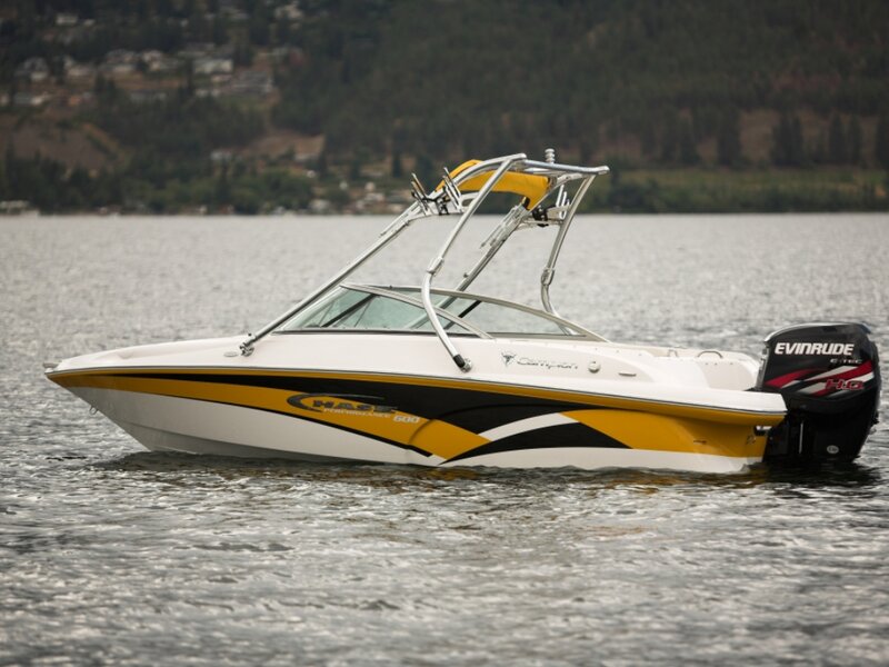 White and Yellow Speedboat — Calm