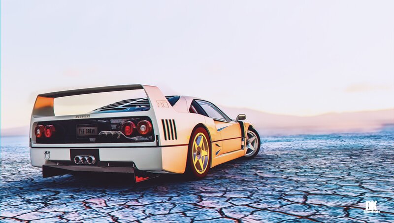 White and Yellow Sports Car — Serene