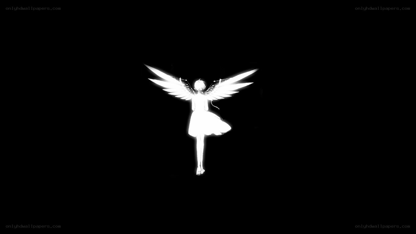 white angel silhouette