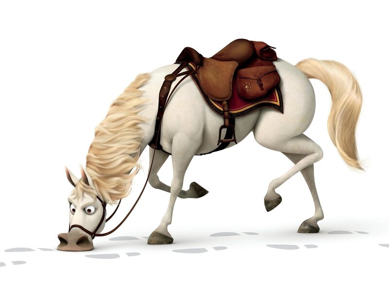 White Animated Horse