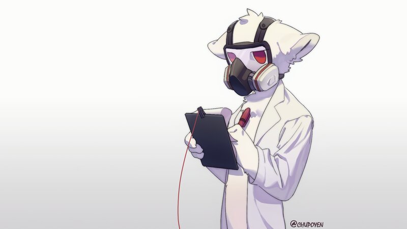 White Anthropomorphic Fox — Neutral