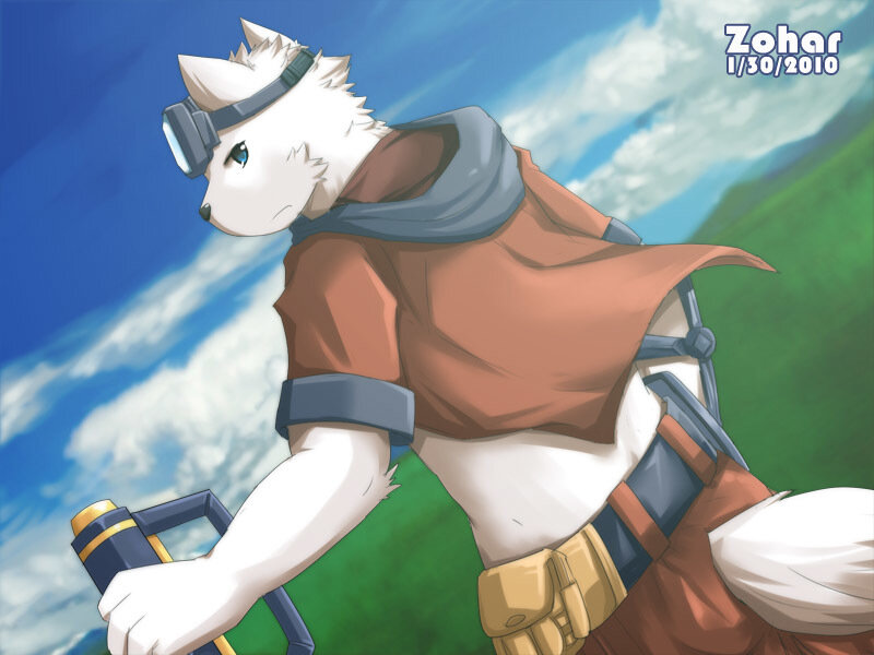 White Anthropomorphic Fox