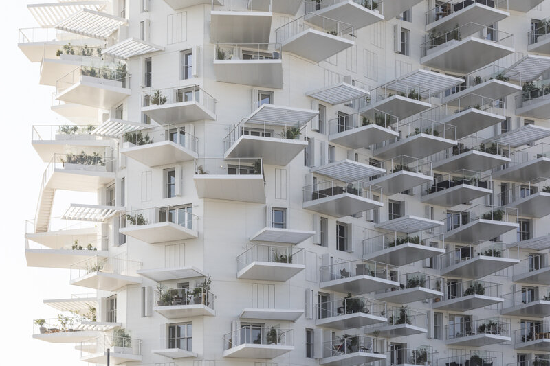 White Apartment Building