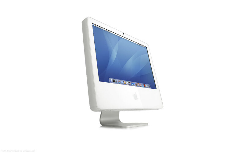 white apple imac computer