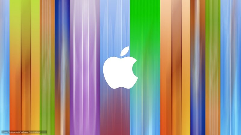 White Apple Logo — Green