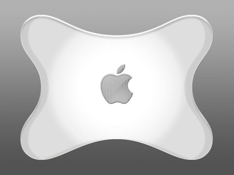 White Apple Logo Pillow